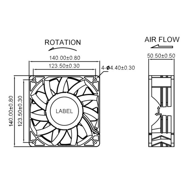 140mm fan size