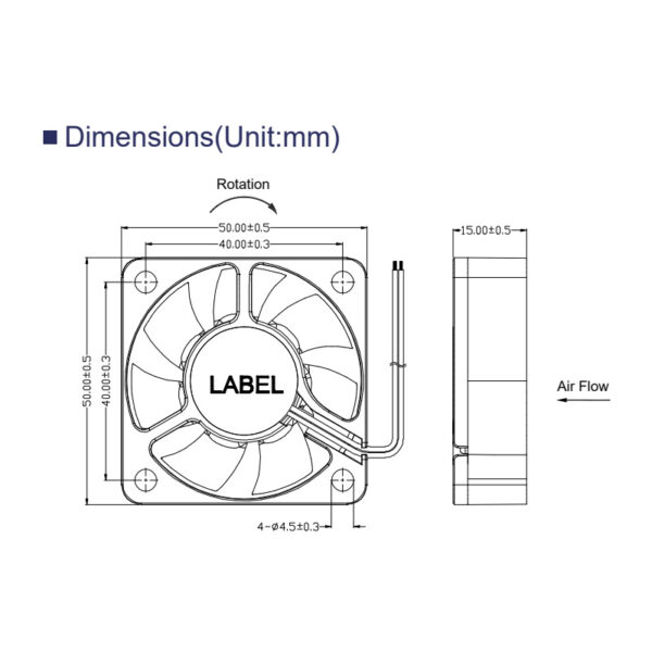 fan size 50mm