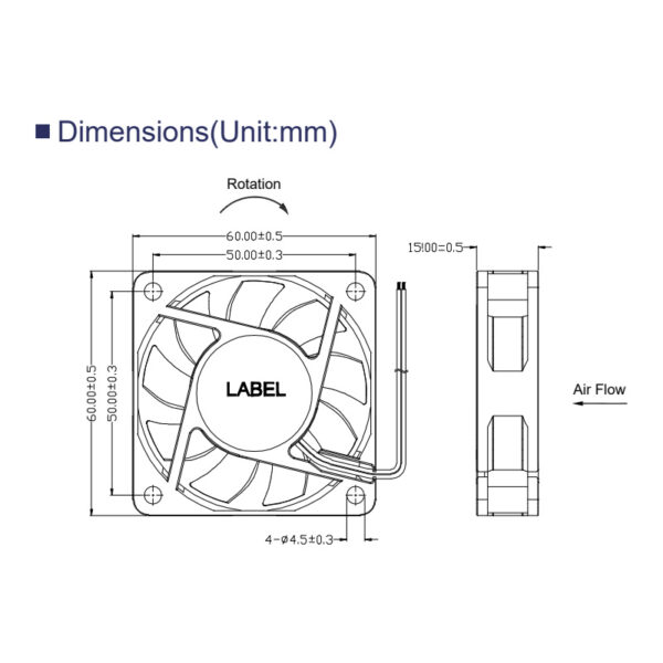 fan size 60mm x 15mm